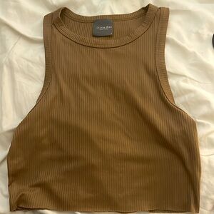 Brown cropped tank top